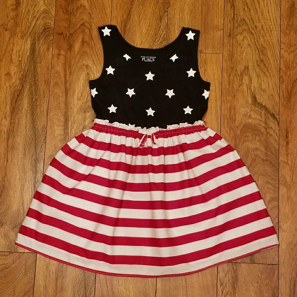 Childrens Place 4T Patriotic Flag July 4th Dress